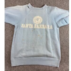 VINTAGE 60s Champion Santa Barbara Sweatshirt Mens S Blue Running Man University